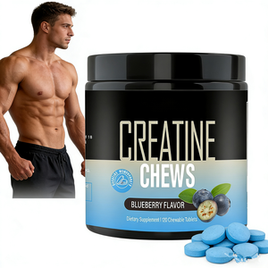 ครีเอทีนแบบเคี้ยวฉลากส่วนตัว ครีเอทีนเคี้ยวได้ 120 เม็ด อาหารเสริมสำหรับนักกีฬา รับผลิตแบบ OEM - Product Image 1