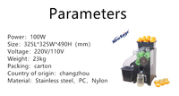 Presse-agrumes commercial 110V/220V |   Presse à jus orange 100W avec moteur en cuivre |   Technologie de séparation automatique par pelage