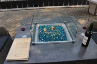 Meuble d'extérieur, décoration pour foyer à gaz, table de foyer, meubles de jardin