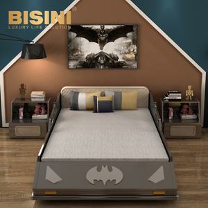 Genial, muebles de los niños <span class=keywords><strong>Batman</strong></span> coche cama con mesita de noche gran oferta niños cuartos de empleadas conjunto - Product Image 4