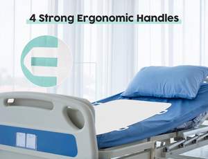 Almohadilla impermeable de algodón suave para incontinencia de adultos, almohadilla de cama reutilizable lavable absorbente rápida con asa de posición, alfombrilla de cama de pañales - Product Image 5