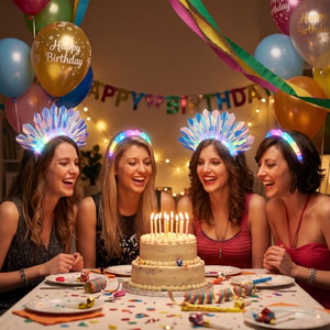 Serre-tête Lumineux LED Pas Cher, Couronne Lumineuse, Accessoire Cheveux pour Soirées, Festivals, Raves, pour Femmes et Filles - Product Image 4