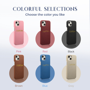 Étui de téléphone en cuir véritable avec lettres personnalisées pour Iphone 15 <span class=keywords><strong>pro</strong></span> 15 <span class=keywords><strong>pro</strong></span> max étui de téléphone portable personnalisé nouvel arrivage - Product Image 3