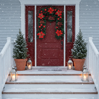 Guirlande de Noël AYOYO de 2,7 mètres, luxueuse et dense, pour décoration festive
