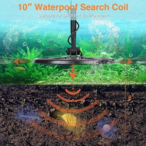 Rilevatore di Metalli Sotterraneo RICOMAX, Cercametalli Impermeabile con Bobina di <span class=keywords><strong>Ricerca</strong></span> da 8 Pollici, per Cacciatori di Tesori Rilevatore di Monete 20cm - Product Image 3