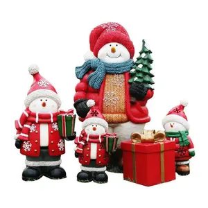 Shengye nhà máy trực tiếp sợi thủy tinh điêu khắc Đêm giáng sinh Snowman Santa Claus Mall cửa hàng mẫu giáo trang trí