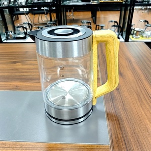 High Borosilicate Glass Cordless Electric Tea <b>Kettle</b> 304 Stainless Steel Base LED Light Auto Shut-Off Boil Dry 360 Household - Product Image 5