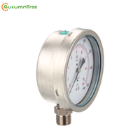 Manomètre de pression sous vide sec 63mm 100mm en acier inoxydable Bourdon Tube Capsule manomètre