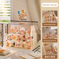 Boîte de présentation rectangulaire empilable en plastique transparent Star People pour figurines, avec couvercle anti-poussière, organisateur de rangement 13.5