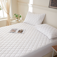 Protège-matelas toutes saisons en polyester, couleur unie, doux pour la peau, antidérapant, épaissi et anti-poussière