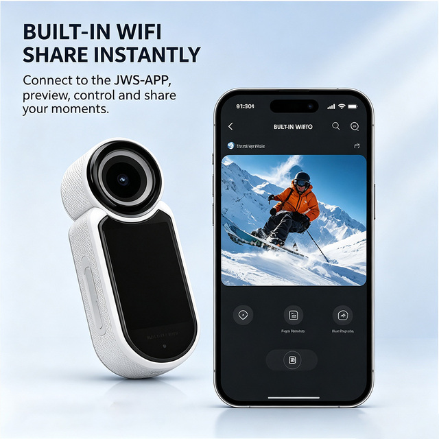 JARVIS OEM ODM APP Control Portable 1080P WiFi 90 Wide Angle Pocket Mini Body Camera Vlog Action Sports Small Thumb Camera