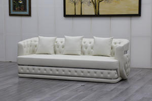 Juego de Sofás Chesterfield Italianos de Lujo, Tapicería de Terciopelo con Mechones, para Sala de Estar, Hogar, Villas, Hoteles, Relleno de Esponja, Material de Tela - Product Image 4