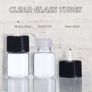 Tubos de ensayo de vidrio transparente al por mayor de 2 ml con tapa de rosca de vidrio y superficie grabada con ácido para envasado de <span class=keywords><strong>tampones</strong></span> - Product Image 2