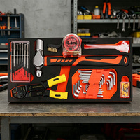 Kit d'outils d'entretien portable 408 pièces avec clés à douilles, boîte à outils et jeu de forets