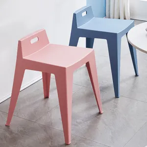 Plastic Square Table stool High bench glue stacking colorful stool baby chair