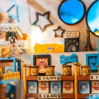 IECREATE 1:24 Échelle Miniature DIY En Bois Maison De Poupée Éducatif Simple À La Main Jouets Et Accessoires Kit À La Main par Éducateur