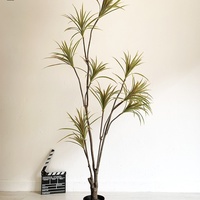 Grandes plantes artificielles en plastique Dracaena en pot, Arbre du sang du dragon, écologiques, durables, réalistes, de haute qualité, décoration verte