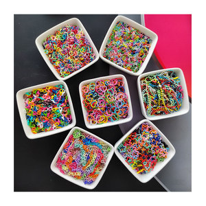 Crochets de fermoir à homard en alliage de couleur arc-en-ciel, chaînes à billes, anneaux ouverts pour porte-clés, fabrication de bijoux, fournitures, résultats