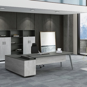 Bureau de direction moderne et élégant en forme de L, combinaison simple pour cadre supérieur - Product Image 2