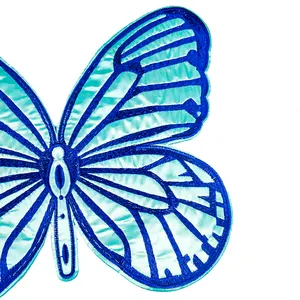 Large Blue Flash Butterfly Clothing Decorative Cloth Patch Sewing Supplies Clothing Diy Decorative Accessories Creative Patches