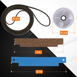 Kit Rullo Asciugatrice <span class=keywords><strong>BlueStars</strong></span> 12001541 303373, Kit Cuscinetto Tamburo 306508, Puleggia Tenditore WP6-3700340 WP33002535, Lavatrice Manuale Durevole - Product Image 4