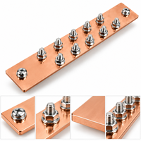 Barre de terre en laiton pour protection contre la foudre, câble de mise à la terre, barre de nul, 1-5 AWG