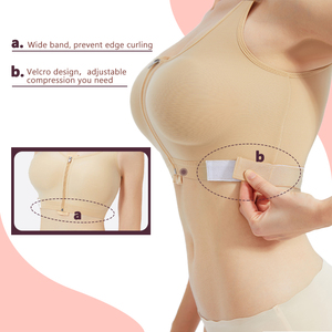 Faja Postoperatoria para Aumento de <span class=keywords><strong>Senos</strong></span>, Top Tipo Vestido con Logotipo Personalizado, Faja Moldeadora Postoperatoria Etapa 1, Sujetador para Mastectomía para Mujer - Product Image 3