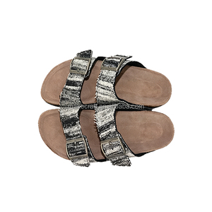Factory Supply Printed Two Strap Sandals Soft Summer <b>Slides</b> - Product Image 1