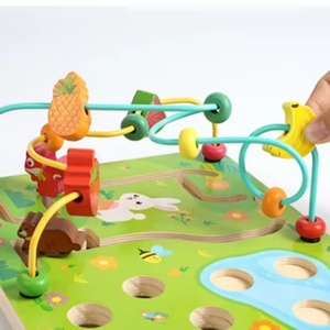 Cubo de Actividades de Madera, Bloque de Asistencia para Caminar, Carro de Empuje Manual para Bebés, Juguete Educativo Temprano - Product Image 6