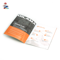 Brochure de produit imprimée numériquement, reliée à cheval, papier kraft, pelliculage brillant, estampage à froid UV 3D, format personnalisé