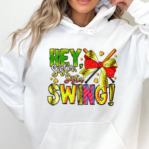 Game Day Softball <span class=keywords><strong>Hey</strong></span> Sister Swing DTF Impresión de transferencia Listo para presionar para prendas Camisas Bolsas Ropa - Product Image 3