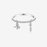 FUAMAY 925 argent Sterling mignon Animal pendentif anneau mode délicate pieuvre et hippocampe pendentif anneau pour les femmes