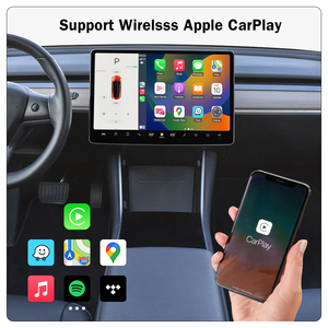 ROAD TOP Wireless Apple Car Play pour iPhone <span class=keywords><strong>Waze</strong></span> Auto Connect Wireless CarPlay T2C Adapter for Tsla Model 3 Model Y Model <span class=keywords><strong>S</strong></span> X - Product Image 2