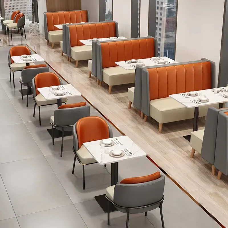 Modern lüks ticari restoran mobilya salonu kanepe masa ve sandalyeler sedir koltuk Fast Food mermer yemek masası seti ahşap