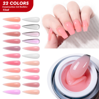 JTING 15g 30g 50g Pots noirs uniques 22 couleurs Gel de construction pour extensions d'ongles Gel Polish OEM ODM Marque privée