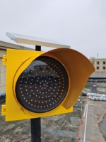 Feux de signalisation solaires jaunes de 300 mm, balise de signalisation, feux clignotants, feux de circulation