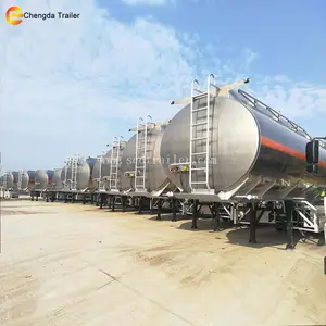Chengda 두꺼운 안전 알루미늄 2 3 차축 36000 45000 리터 오일 탱크 연료 탱커 세미 트레일러 전국 판매