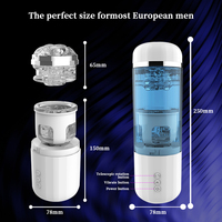 SacKnove Automatischer Rotierender & Teleskopischer Masturbator für Männer - 10 Frequenzen Vibrierender Stroker Sleeve Erwachsenen-Sexspielzeug