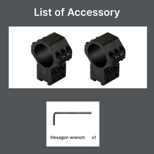 Anneaux de montage en aluminium BANGBANG pour tube de 30 mm, hauteur centrale réglable de 1,36 à 1,63 pouces, montage queue d'aronde de 11 mm pour la chasse et les activités de plein air - Product Image 5