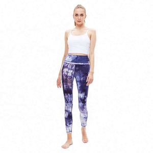 Pantalons de yoga pour femmes à taille haute élastique, respirants, à motif uni, avec poches, vente en gros - Product Image 3