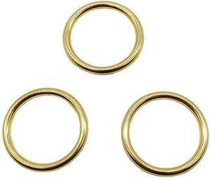 Khóa thắt lưng bằng đồng thau tròn Lanke với vòng tròn kim loại trang trí, có thể điều chỉnh, màu bạc vàng, vòng tròn hàn cho vòng cổ chó - Product Image 5