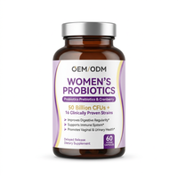 Capsules de probiotiques pour femmes Aeglewell OEM, prébiotiques, canneberge, complément alimentaire pour la santé vaginale, formule naturelle, étiquette privée, GMP