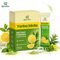 Qbioflex OEM/ODM Yerba Mate pour la perte de poids avec Inuline, L-Théanine, sans sucre, poudre de Yerba Mate saveur citron