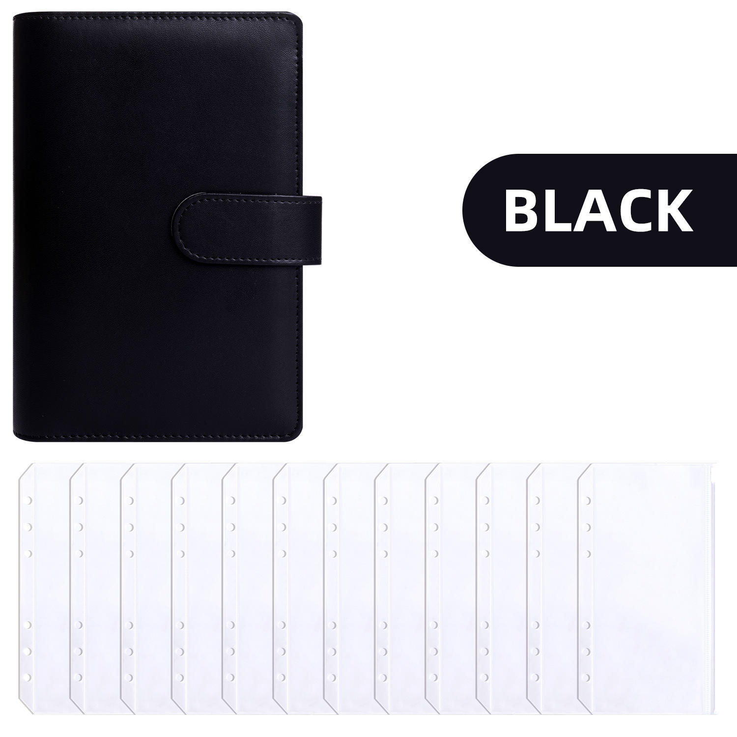 black (shell) +12 zipper bags