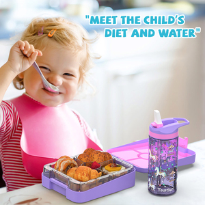 Set de Lonchera Infantil Aislada y Botella de Agua de Plástico a Prueba de Fugas para Viajes Escolares - Product Image 6