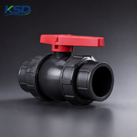 Válvula de Control de Agua de Plástico con Núcleo de Acero de Alta Presión PN16 SDR11 con Certificación ISO CE, Serie de Válvulas de Bola HDPE
