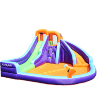 Château gonflable d'extérieur avec toboggan, pour fêtes d'enfants, utilisation domestique portable, tissu Oxford 420D+840D, capacité 3 personnes