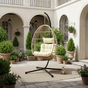 Leisure Foldable Hanging Chair Indoor Outdoor Garden Use Single Chair Rope Furniture Steel Rope <b>Swing</b> Chair - Product Image 1
