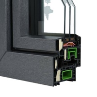 Puertas y Ventanas Modernas de Aleación de Aluminio con Apertura Fija, Vidrio Flotante Insonorizado para Exteriores, Dormitorios, Villas, Hoteles, Apartamentos y Baños