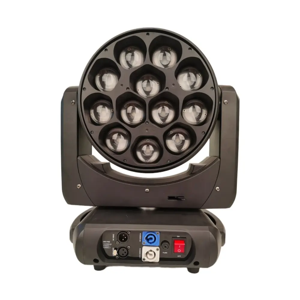 individuell gesteuertes 12x40W RGBW 4-in-1 Led-bewegungshauptwelle zoom individuell gesteuert led